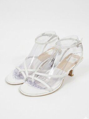 NWOT Dolce Vita Strappy Kitten Heel Sandal Ankle Strap Dress Shoe White 8 Bridal
